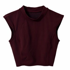 Lululemon Cropped Muscle Tank – Burgundy – Size 4